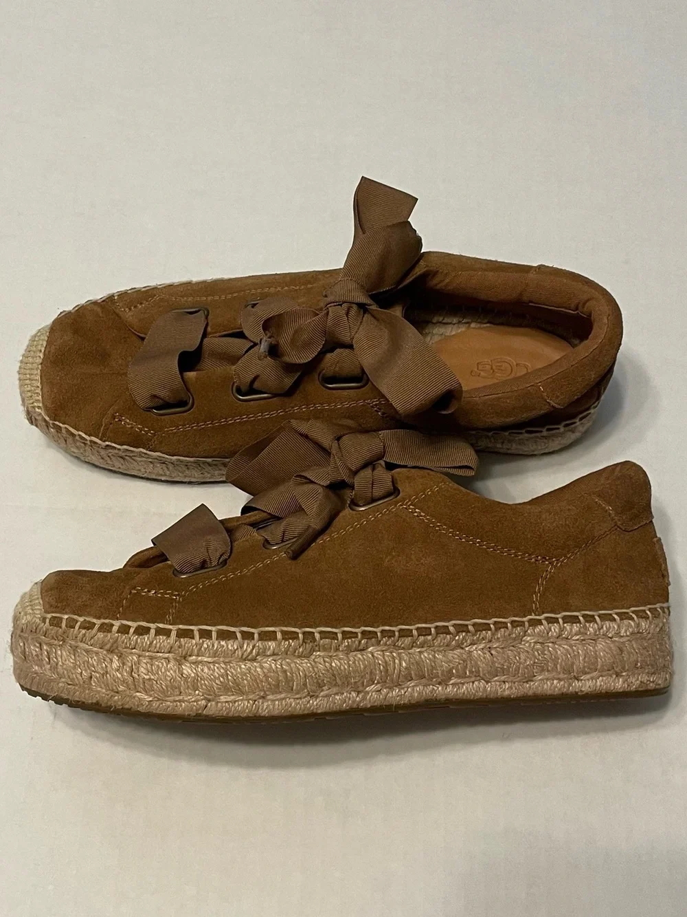 Ugg Brianna Espadrille Sneaker Suede chestnut size 7.5
